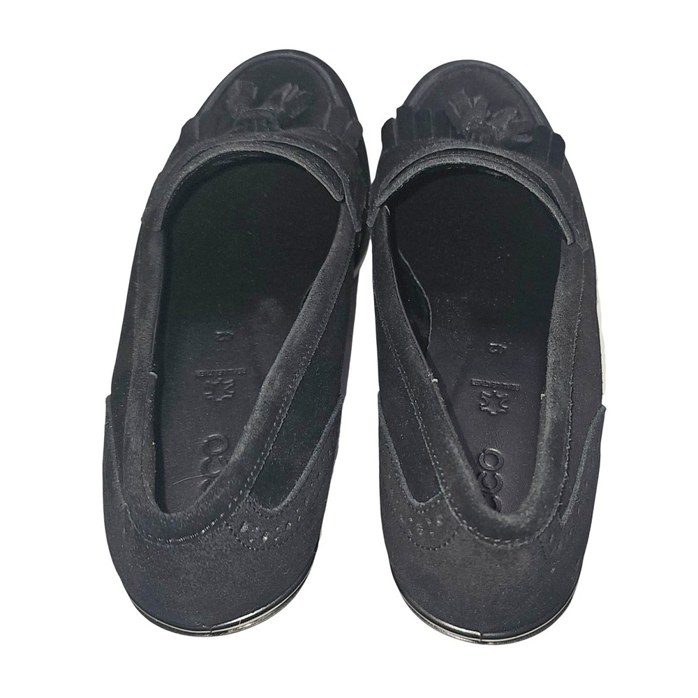 ECCO Black Suede Tassel Kiltie Loafers Womens EU 42 / US‎ 11-11.5 - Picture 6 of 10
